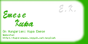 emese kupa business card